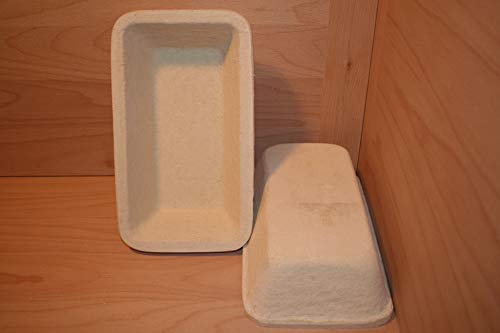 Gärkorb Brotform Holzschliff für 0,75 kg Brote mit glattem Bodenmuster eckig