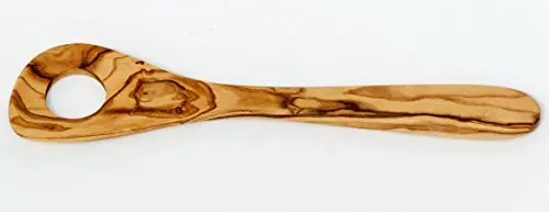 Figura Santa B-Ware: Kochlöffel Risotto aus Olivenholz. Länge 30 cm. Risottolöffel - Rührlöffel - Holzlöffel. Fein gemasertes Olivenholz.