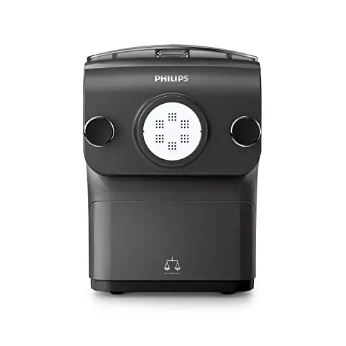 Philips HR2382/15 Nudelmaschine, vollautomatisch, selbstwiegend, 8 Rollen, grau/schwarz