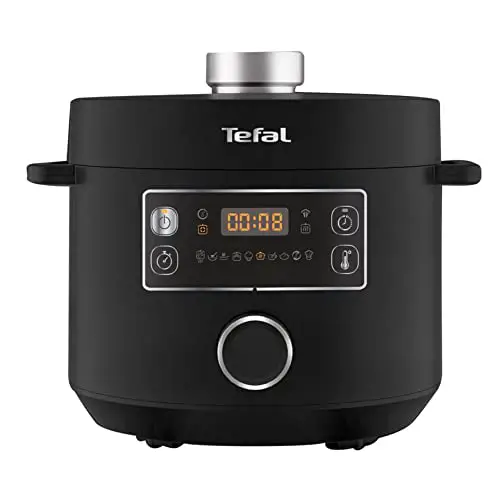 Tefal CY7548 Turbo Cuisine Multikocher | elektrischer Schnellkochtopf | 5L | 10 Automatische Programme | Bis zu 3x schnelleres Kochen | Energiesparend | einfache Bedienung | Rezeptheft | Schwarz