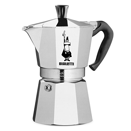 Bialetti - Moka Express: Ikonische Espressomaschine für die Herdplatte, macht echten Italienischen Kaffee, Moka-Kanne 4 Tassen (190 ml), Aluminium, Silber