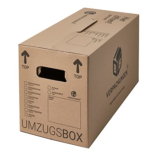 BB-Verpackungen 20 x Umzugskarton aus recycelter Pappe, sehr stabil mit doppeltem Boden (belastbar bis 40 kg) - Sets zwischen 5 und 150 Stück