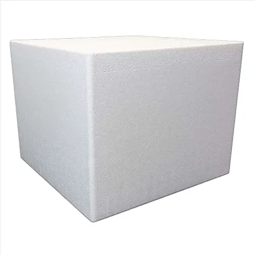Styroporbox/Thermobox - 48,0 Liter - 48,0 x 48,0 x 38,0 cm/Wandstärke 4 cm - Styrobox