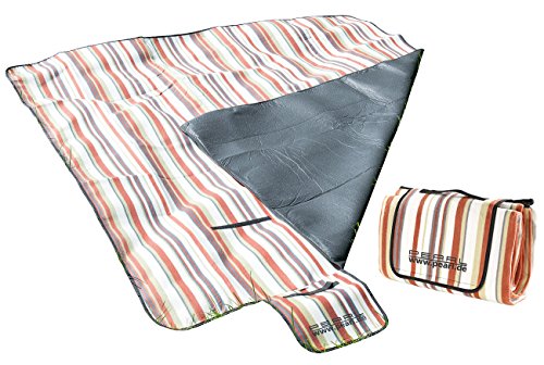 PEARL Campingdecke: Fleece-Picknick-Decke 200 x 175 cm, Wasserabweisende Unterseite (Thermo Picknickdecke, Picknickdecke Fleece, Mikrofaser Badetücher)